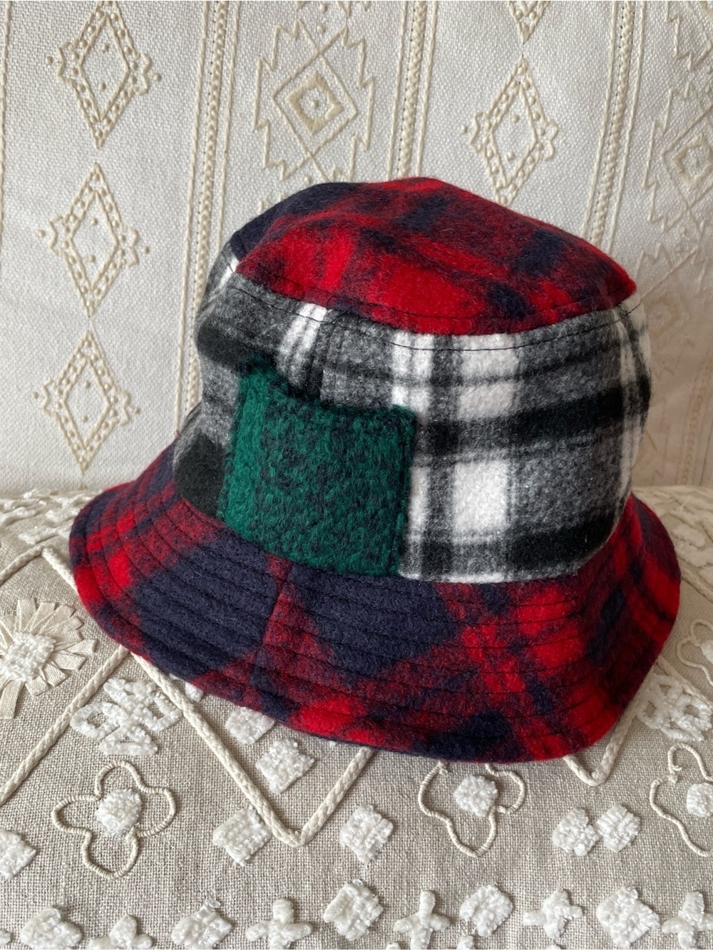 NWT San Diego Hat Company Anita Bucket Hat Plaid Wool Blend O/S - Picture 2 of 7